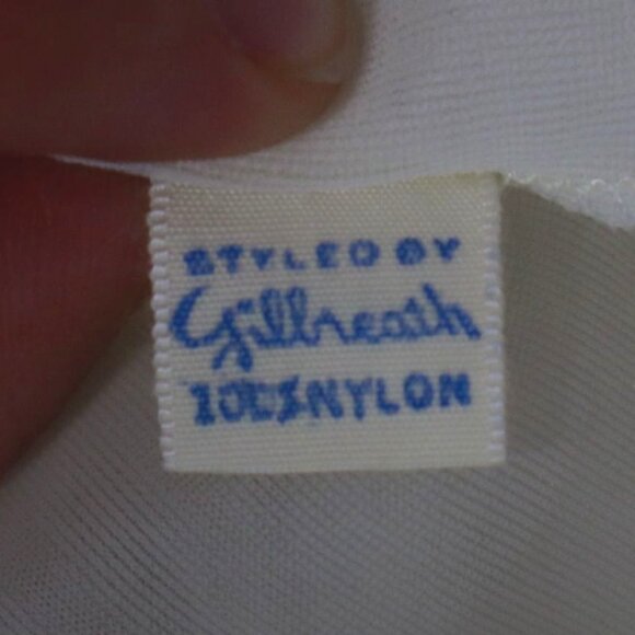 Gilbreath Nylon Nightgown Womens 32 White Coquette Dainty Romantic Vintage 60s - Picture 2 of 16
